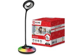 Светильник настольный светодиодный ССО 21Ч 8Вт 6500К 640Лм RGB-подсветка, сенсор-диммер, с адаптером