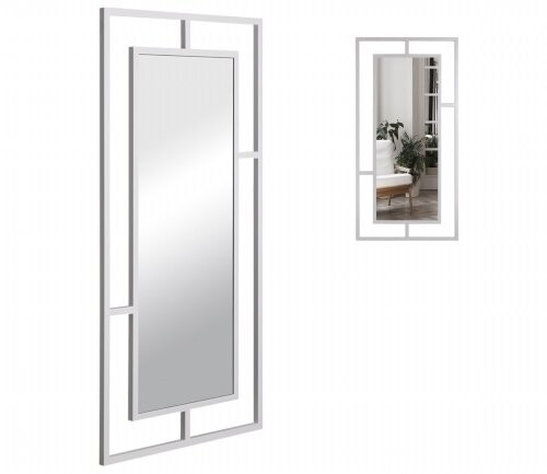 Зеркало интерьерное настенное в прямоугольном корпусе из металла  120*60 см, бел 12060 -Z2 01107400