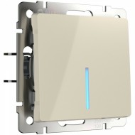 Выключатель одноклавишный проходной с подсветкой слоновая кость W1112103 Выключатель одноклавишный проходной с подсветкой слоновая кость W1112103