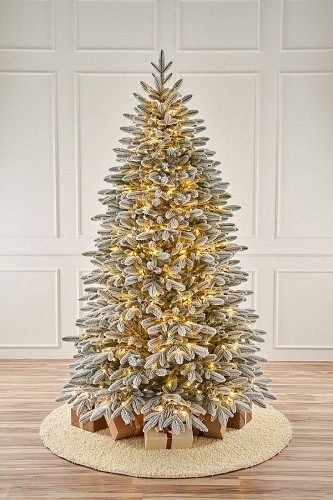 Ель с лампочками заснеженная Самарская 2,1 м ЕСМЛЗ 21