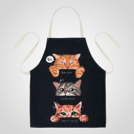 Фартук Cats & Friends черного цвета с кошечками 55*68 см 00315
