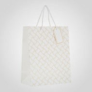 Крафтовый Белый Подарочный Пакет M 10405-29белый