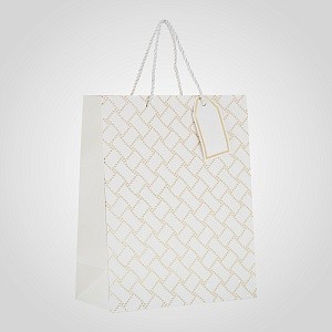 Крафтовый Белый Подарочный Пакет M 10405-29белый