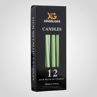 Набор из 12 зеленых свечей 7314-10зел