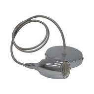 Патрон декоративный HOROZ 021-008-0001 E27 1м хром