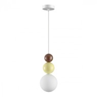Подвес 6557/1 SUSPENTIONI LN24 белый/белый, коричнеый, персиковый/металл стекло BONBONES