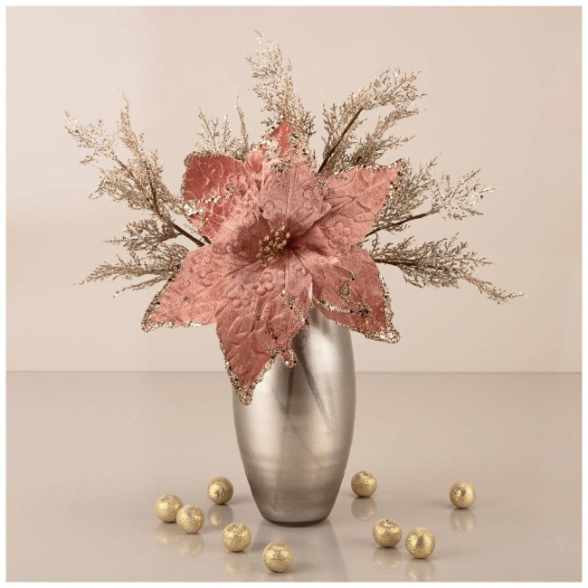 ЦВЕТОК ИСКУССТВЕННЫЙ "ПУАНСЕТИЯ" АРТИ М 226-1043 ДИАМЕТР=32 СМ