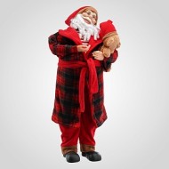 Дед Мороз с мишкой 90 см LC211936