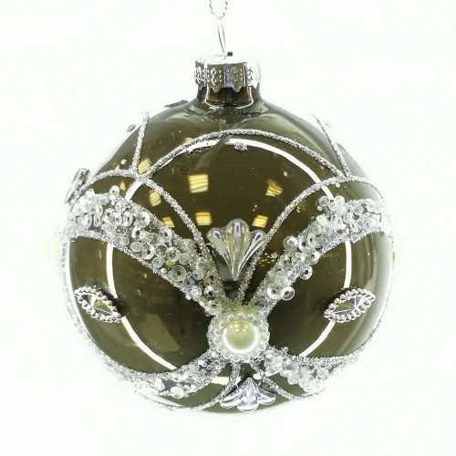 Украшение новогоднее "Шар", 8см, стекло 752521