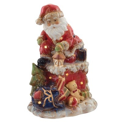 Фигурка декоративная "Санта" с подсв., 13,5*7*19см 761199