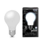Лампа светодиодная GAUSS Шар FILL А60 10W 4100K E27 OPAL dimmable 102202210-D