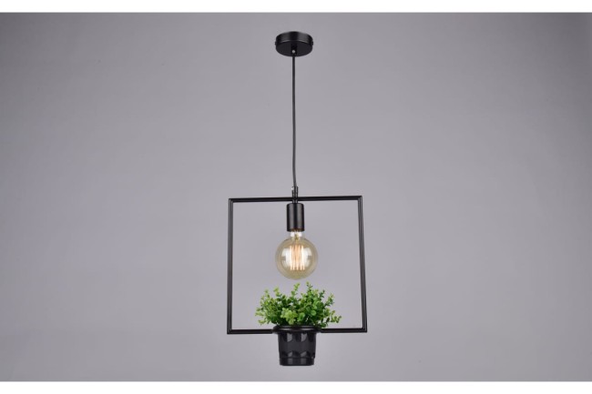 Светильник подвесной "Геометрия" РС20852 BK/1P квадрат