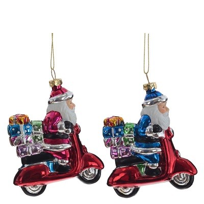 Украшение новогоднее "Дед Мороз на мопеде", L9 W3 H11,5 см 808934
