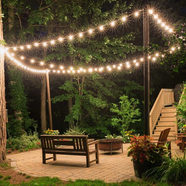 Гирлянда E27*10 белый IP65 8м+3м шнур CL50-8 29884