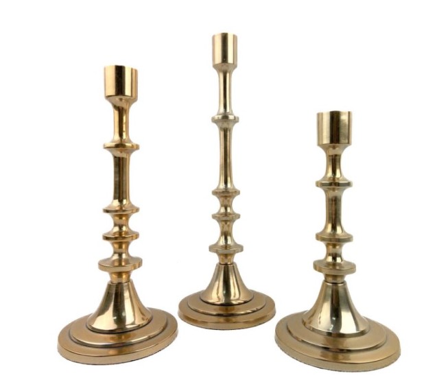 Набор подсвечников "Триумф" (3 шт) (золото) 116-511