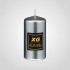 Серебристая интерьерная свеча "Pillar candle" М 7314-8сереб