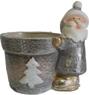 Дед мороз у горшка НФ030 Н-13см,D-7cм КАШПО