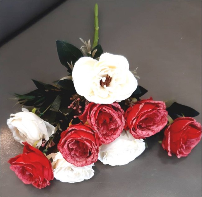 Бук.силикон.пиона"Лунная соната"9гН40см(10микс) Б10601