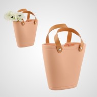 Ваза Сумка Шопер персик 00499