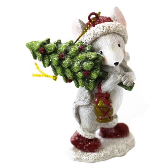 Фигурка подв."Мышонок с ёлочкой" 707-075