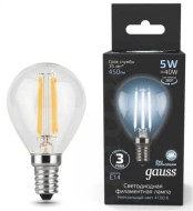 Лампа светодиодная GAUSS Fill шар 5W 4100 E14 105801205
