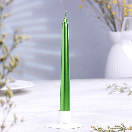 Свеча античная, 1,9*20см, зелёный мет. 3093198