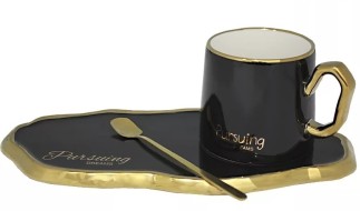 Чашка с блюдцем и ложкой 106-082 280мл