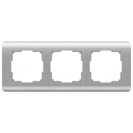 Рамка из пластика на 3 поста Stream серебряный W0032106