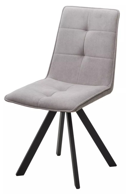 Стул BRONX 360 град. поворот. B22 Серый, велюр / черный каркас 670M05309 (от 2-х штук)