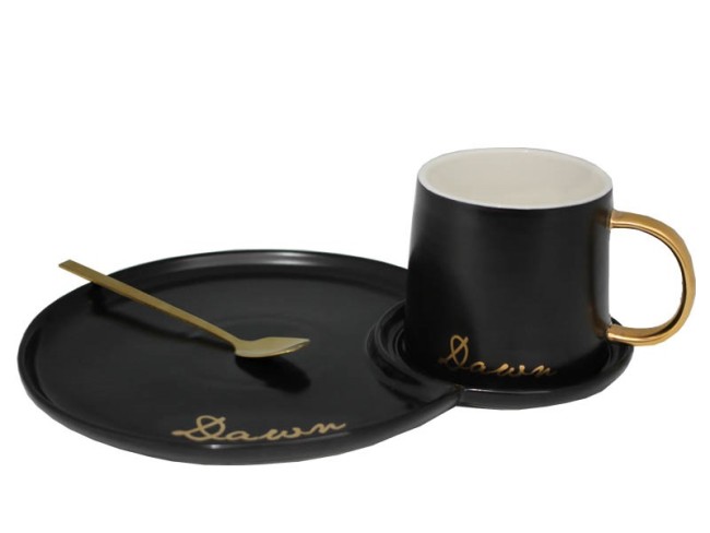 Чашка с блюдцем и ложкой 106-030 250мл фарфор