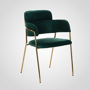 Стул интерьерный Филберт ПЕТИТ ЖАРДИН 608-1 бархатный зеленый