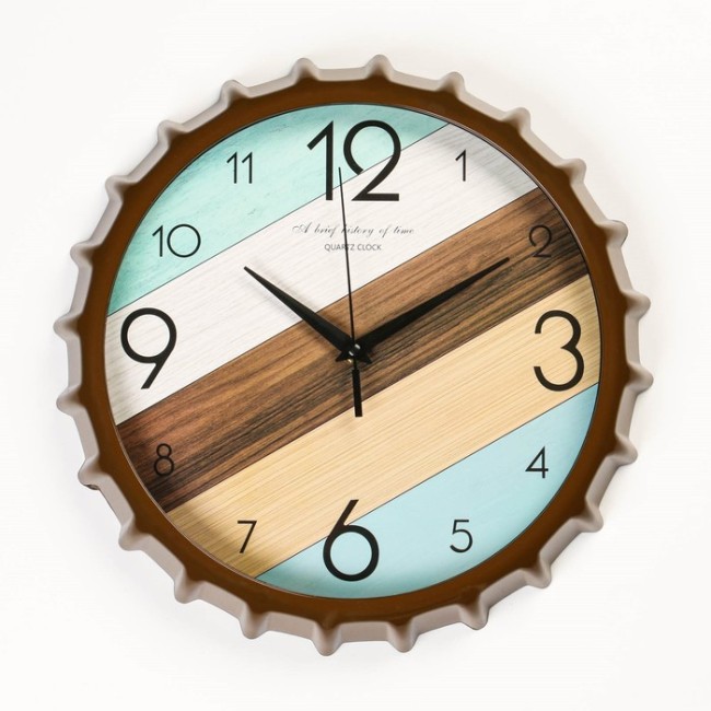 Часы настенные, серия: Интерьер, дискретный ход, d=33.5 см, АА   7389908