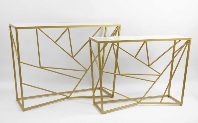 Консоль дизайнерская Лайнс Голд КРИСТИ ХОУМ 98093-1  108х32х81см