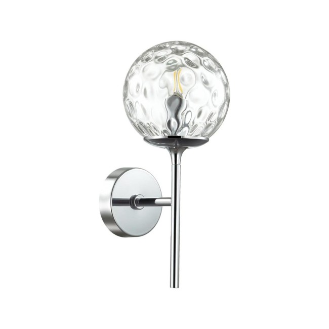 Бра 4982/1W MODERN ODL22 хром/прозрачный/стекло Е14 1*40W