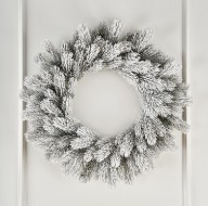 Венок рождественский Императрица заснеженный 80 см ВИМЗ 80