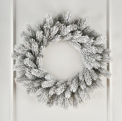 Венок рождественский Императрица заснеженный 80 см ВИМЗ 80