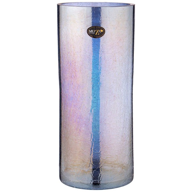 ВАЗА ЦИЛИНДР "CRACLE BLUE" 380-634 ДИАМЕТР 14,6 СМ ВЫСОТА 35 СМ