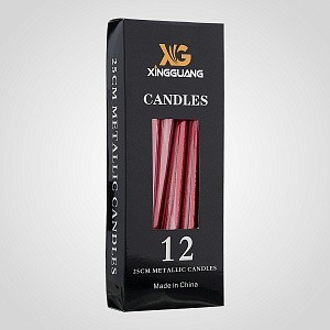 Набор из 12 красных свечей 7314-10красн