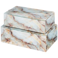 НАБОР ШКАТУЛОК ИЗ 2-Х ШТ КОЛЛЕКЦИЯ "МРАМОР" 21*12**6,5 СМ / 23*15*8,5 СМ 06-342