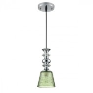Подвесной светильник 8047/1А SUSPENTIONI LN24 хром/зеленый металл/стекло E27 1*60W 220V MANOLA