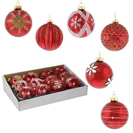 Украшение новогоднее "Шар", 8см, стекло 741095