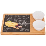 НАБОР ДЛЯ СЫРА "СЕКРЕТНЫЕ ИНГРЕДИЕНТЫ" 3 ПРЕДМЕТА ЧЕРНЫЙ 25*17*4 СМ 263-1184