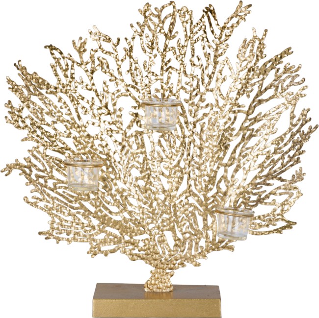 Подсвечник настольный на 3 свечи ГЛАССАР 57-089 48-14-50см