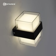 Архитектурный светодиодный светильник VALO 9W S-4000K-100x110x133-BLACK/CLEAR-220-IP54