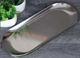 Блюдо овальное 30х12 см металл/ 737552-silver / 730847 737552