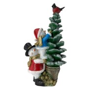 Снеговики два около елки НФ352 Н-31см,L-18см,В-11см