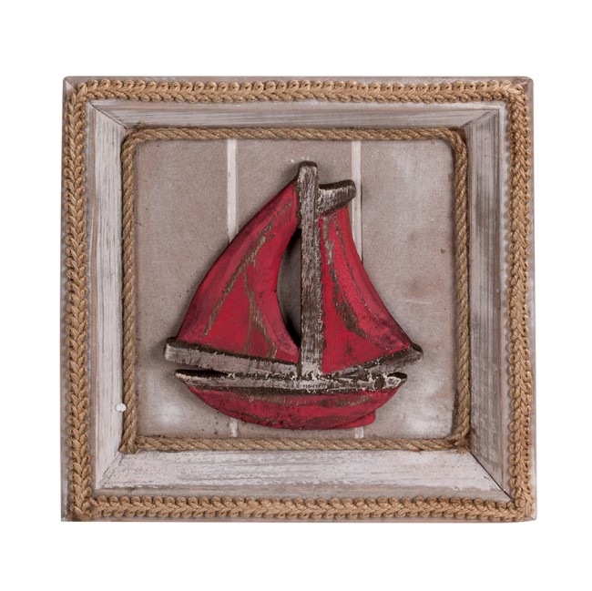 Панно Лодка 25х25 см CD14205 64272