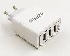 Сетевое зарядное устройство с тремя разъемами USB, 5А, белый (I4647)