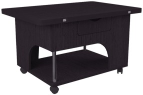 Стол Ивару "Стэп" трансформер (венге)/механизм 90*60/120*52/76см