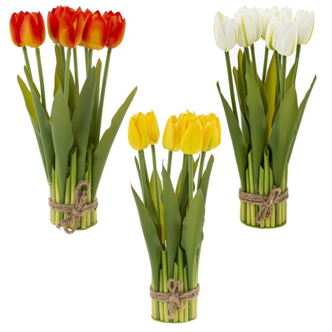 Цветочная композиция "Тюльпан" 795188 L12 W12 H28,5 см